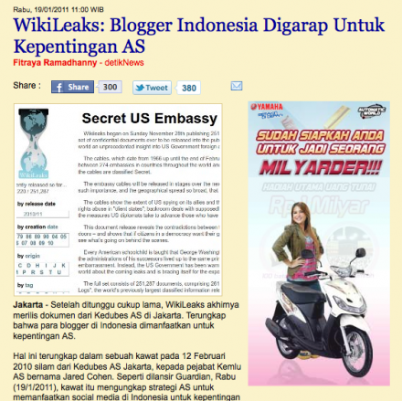 Wikileaks Blogger Digarap AS
