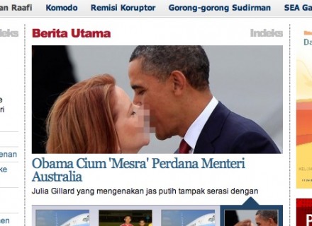 Tempo: Obama Cium Gillard, Perdana Menteri Australia